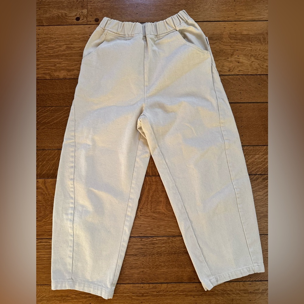 ARC PANTS Cream Cropped Denim